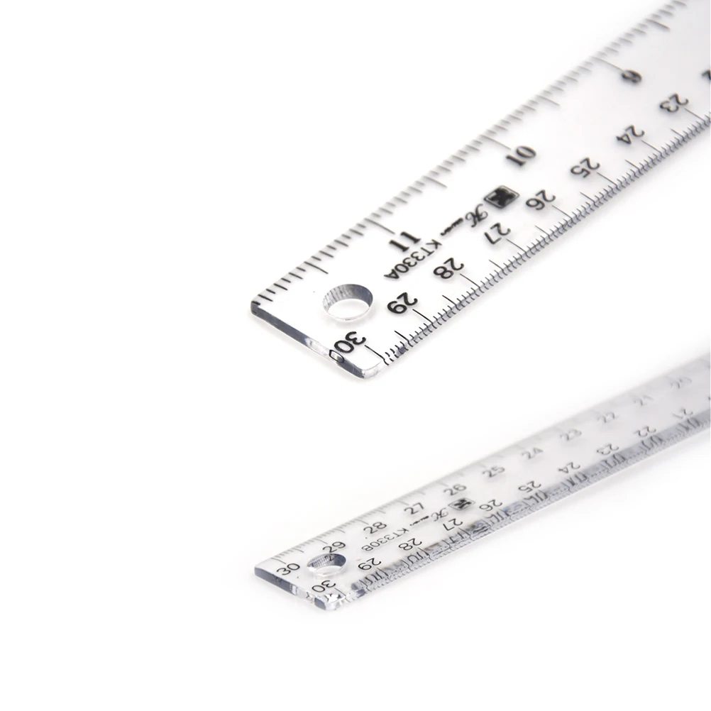 Пластиковая Т-образная линейка прозрачная измерительная прямая Линейка измерительный инструмент 30 см