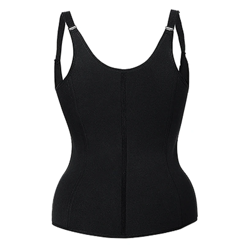 SJASTME Women Corset Waist Trainer Cincher Control Body Shaper Underbust Slimming Black Adjustable Shoulder Straps Sweat Shapers
