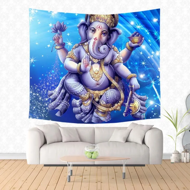 Ganesha Of Hinduism Lord полиэстер прямоугольный гобелен DIY ковер на стену Коврик для йоги коврик для пикника украшения дома спальни - Цвет: 2