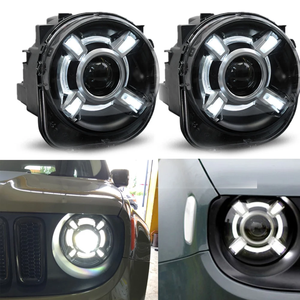 Пара для- Jeep Renegade HID фары с DRL и биксеноновый проектор для Jeep Renegade BU HID H4 Фары