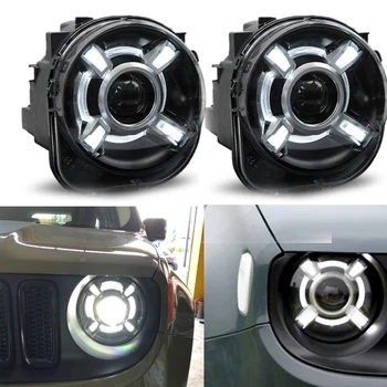 

Pair For 2015-2017 Jeep Renegade HID Headlight with DRL and Bi-xenon Projector For Jeep Renegade BU HID H4 Head Lamp Headlights