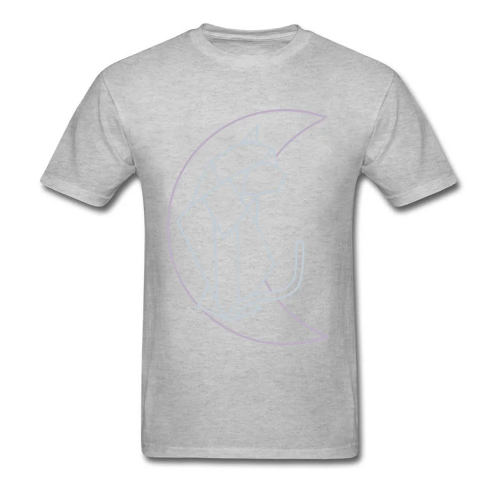 Custom Cat Constellation Tops & Tees for Men Funny Autumn Round Collar Pure Cotton Short Sleeve T Shirt Funny Sweatshirts Cat Constellation grey