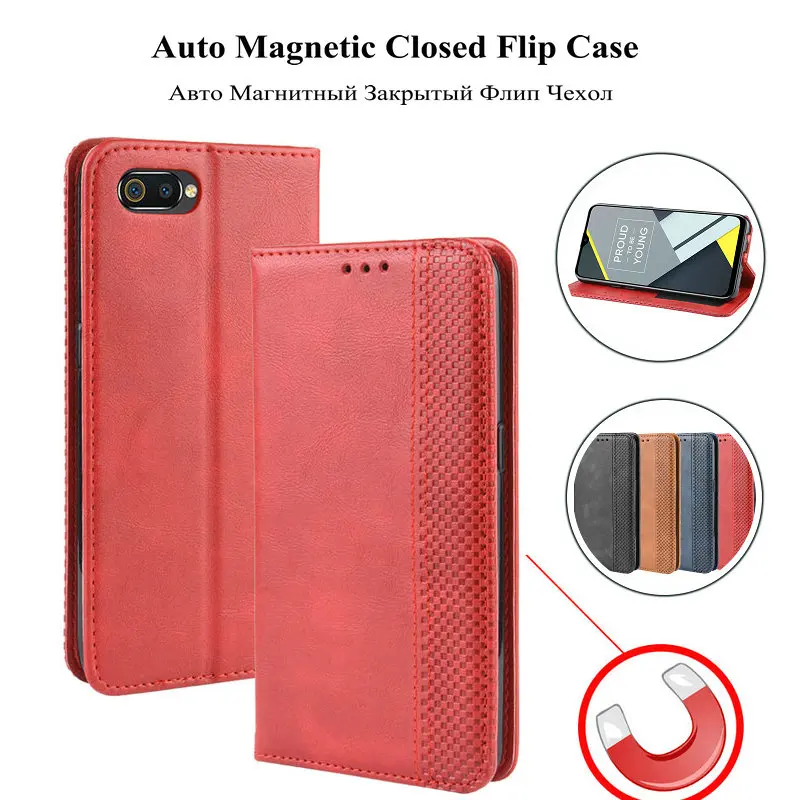 Oppo Realme C2 Wallet Leather Case Oppo A1K Magentic Closed Flip Cover for Oppo Realme C2 Retro Business Card Slots Phone Case Oppo Realme C2 Wallet Leather Case Oppo A1K Magentic Closed Flip Cover for Oppo Realme C2 Retro Business Card Slots Phone Case