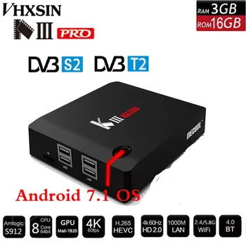 

MECOOL KIII PRO 10 PCS/LOT Amlogic S912 Octa Core Android 7.1 TV Box 3G RAM DDR3 16G ROM 4K WiFi