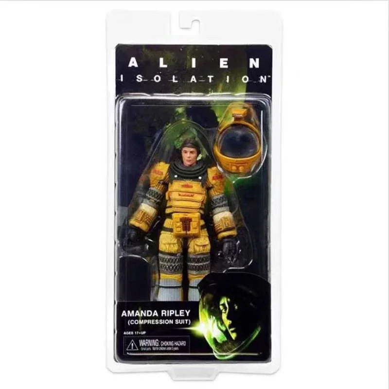 NECA Sci-Fi Terror Movie Aliens Isolation Amanda Ripley Compression Suit Jump Suit Xenomorph Action Figure18cm  (3)