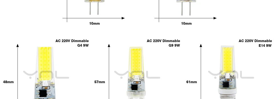 YNL Bombillas светодиодный лампы G9 G4 E14 220 V 3 W Лампада G4 светодиодный лампы 2 W AC DC 12 V лампы с cob-светодиодами заменить 25 W галогенная лампа