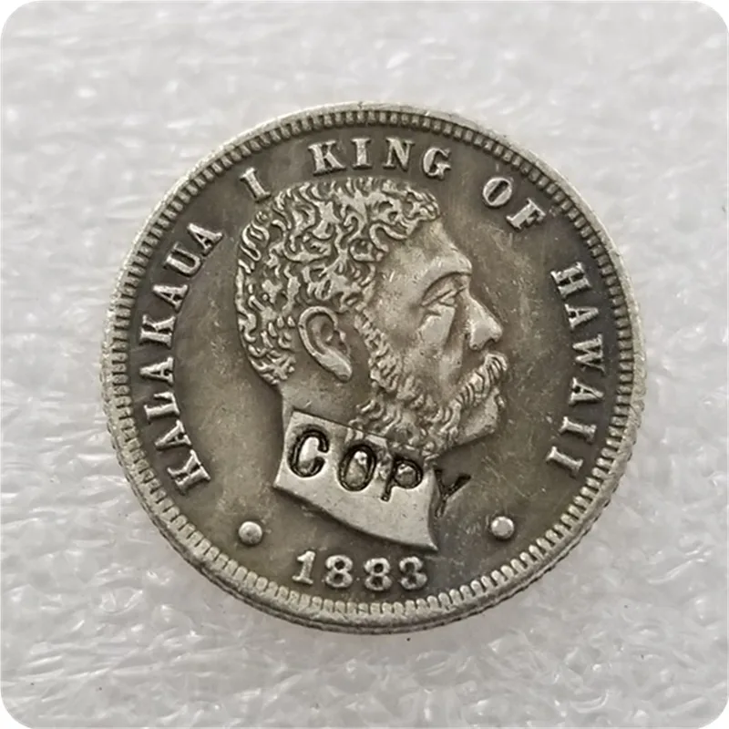 Копия копии 1883 12.5C Гавайская копия монет 12 1/2 центов Бесплатная доставка | Дом и