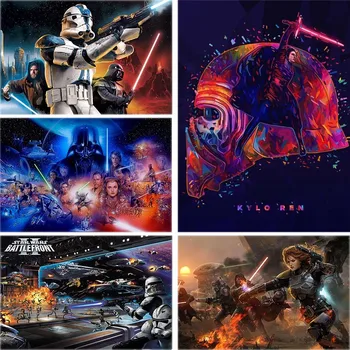 

Full Square 5d Diy Diamond Painting Star-Wars People Diamond Embroidery Abstract Arms Stitch Rhinestone Home Decor Art Gift A15