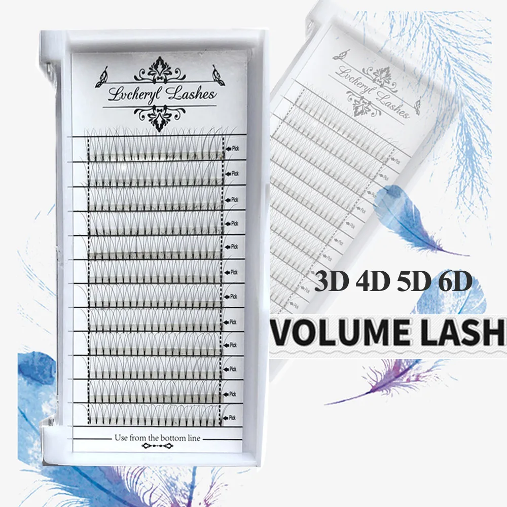 

Lvcheryl 1pc Russian Volume Lashes Hand Made Premade Fans 0.07mm 12Rows Root Tape Lashes Extension Makeup Lashes Eyelashes