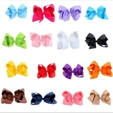 Для девочек большой бант Заколки для волос изысканный из поплина Ленточные заколки Головные уборы для Для женщин девочек Заколки для волос женская заколка для девочек