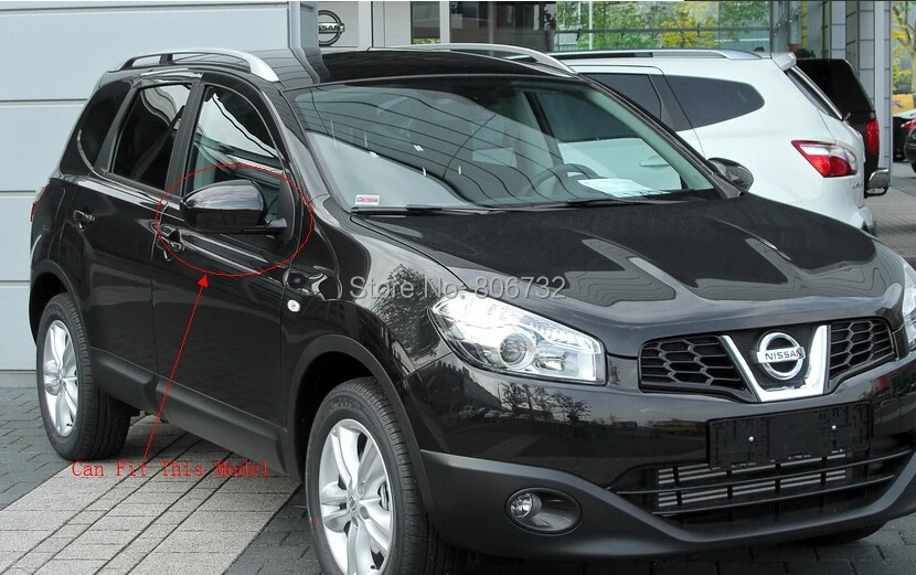 ABS Chrome заднего Боковая дверь Зеркала крышка обрезать 2 шт. для Nissan Qashqai 2007 2008 2009 2010 2011 2012 2013