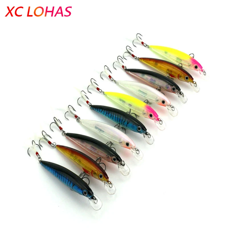 

11cm 14g Hard Plastic Minnow Lure with Feather Artificial Fishing Lures 3D Fish Eye Fake Swimbait MI090 Fishing Accessories