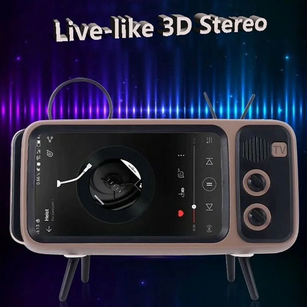Retro Bluetooth Speaker Mobile Phone Electric Stereo TV Home Audio Bracket Portable Mini Wireless Movies Pocket Music Player | Электроника