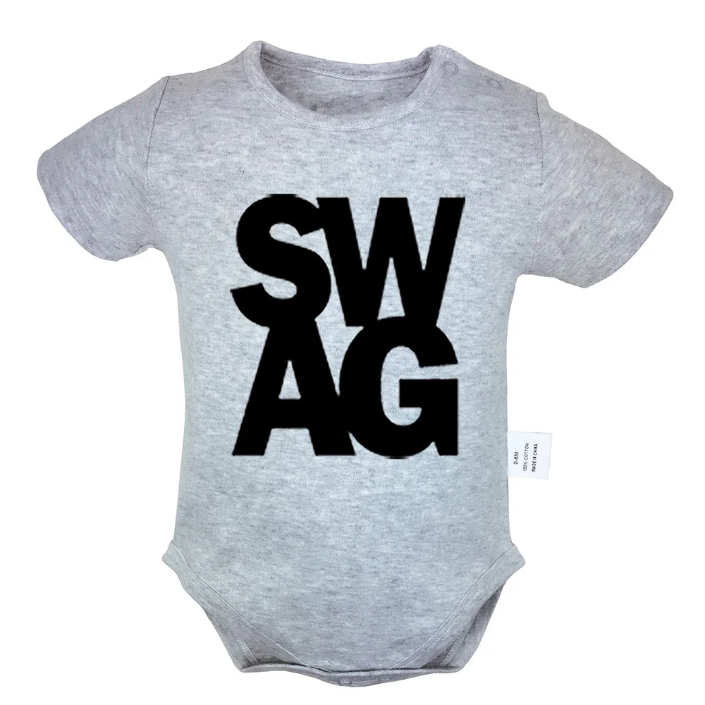 Забавные наряды для новорожденных мальчиков и девочек с символикой SWAG TAKING BACK Sunday