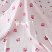 Марля сказочные персиковые, принт в виде fabricclothing ткань пузырьковое газовое пижамные ткань