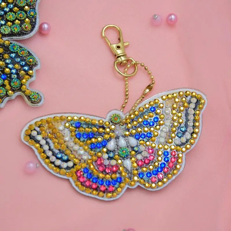 5 шт. Diy Специальная форма полная бабочка бриллиант живопись брелок наборы для женщин девушка мешочек для украшений подарки ручной работы