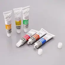 12 цветов тубы 6 мл краски туба Рисование краски ing акварельный пигмент набор с принадлежности художественные Кисти