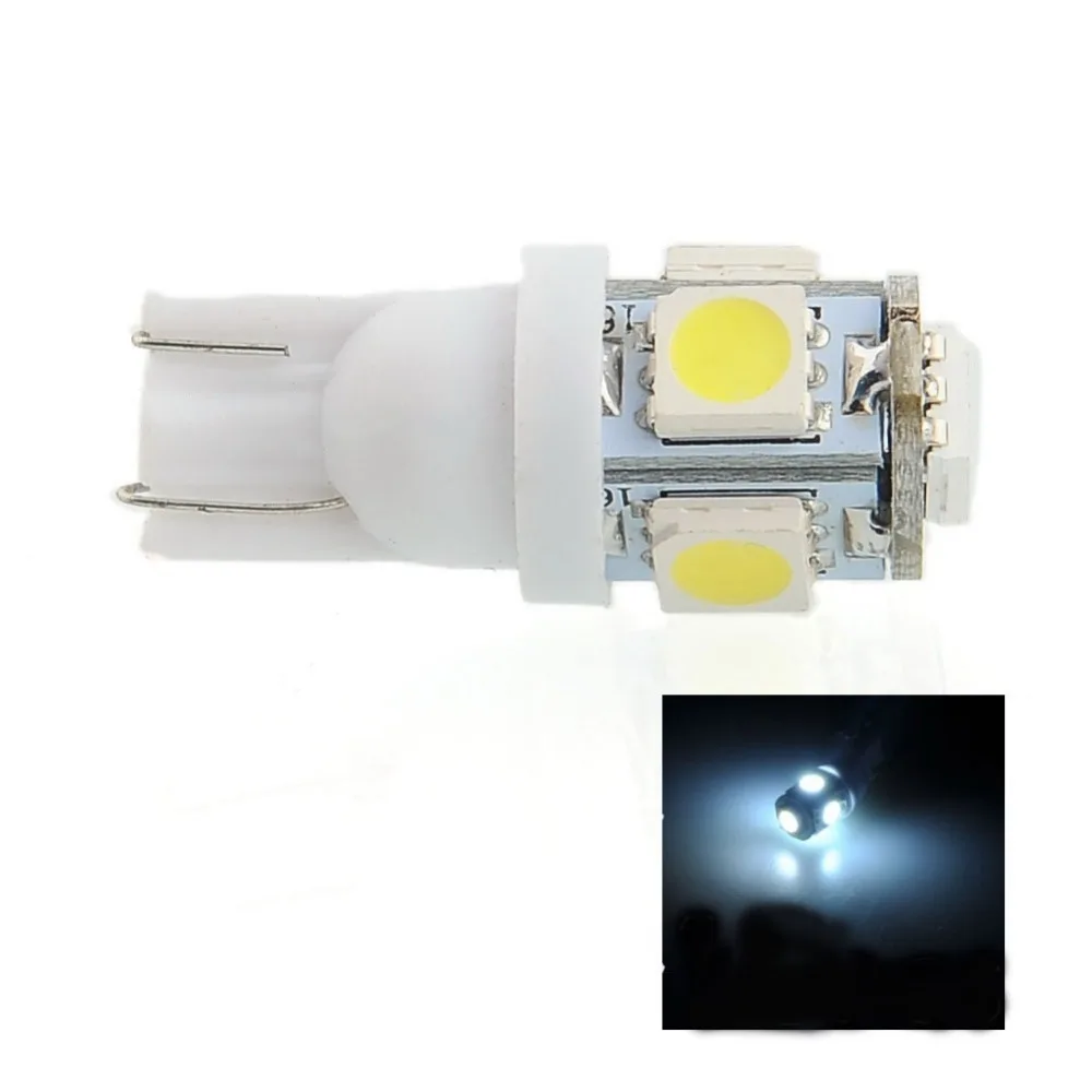 10x T10 Белый 5050 5 SMD светодиодный 12V W5W 194 автомобиля боковой хвост светильник лампа