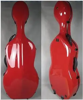 

Beautiful red carbon fiber composite material cello case 4/4 0200