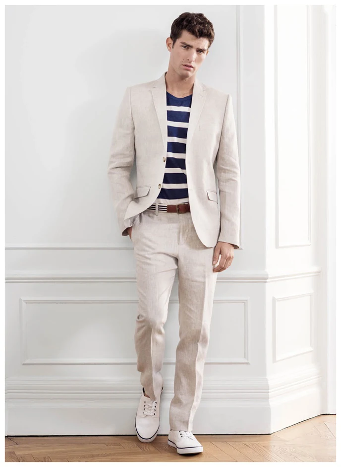 2019 Beige Linen Suit Men Blazer Casual Summer Men Suit For Wedding Pants Formal Prom Jacket Tuxedo Costume Homme Mariage From Avive 1688