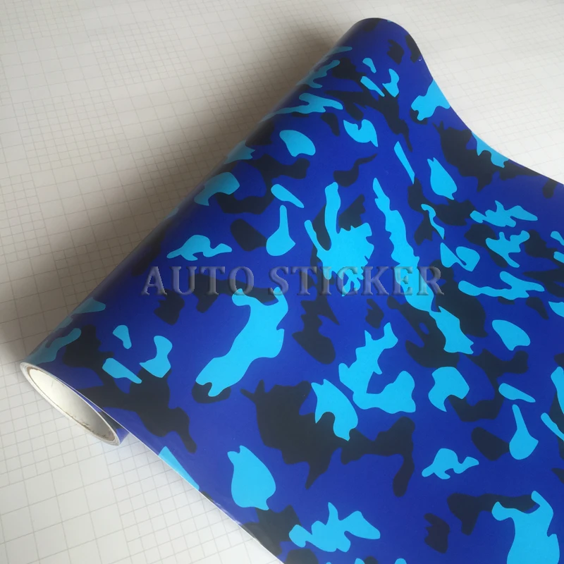 blue camo vinyl car wraps for boat sticker 5