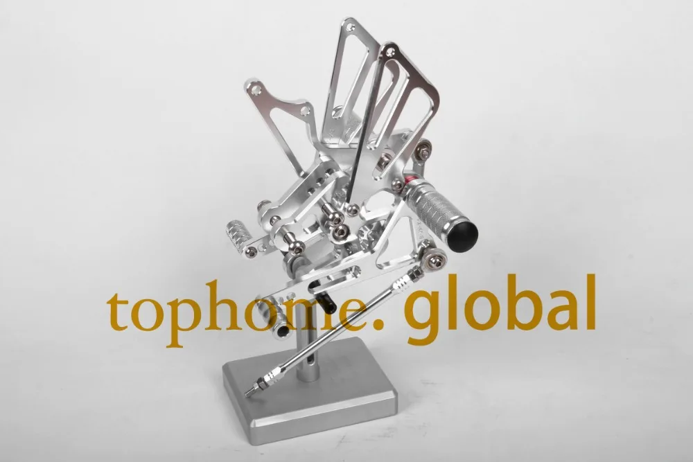 

Free Shipping Motorcycle Silver CNC Rearsets Foot Pegs Rear Set For Suzuki GSX1000R 2007-2008 motorcycle foot pegs