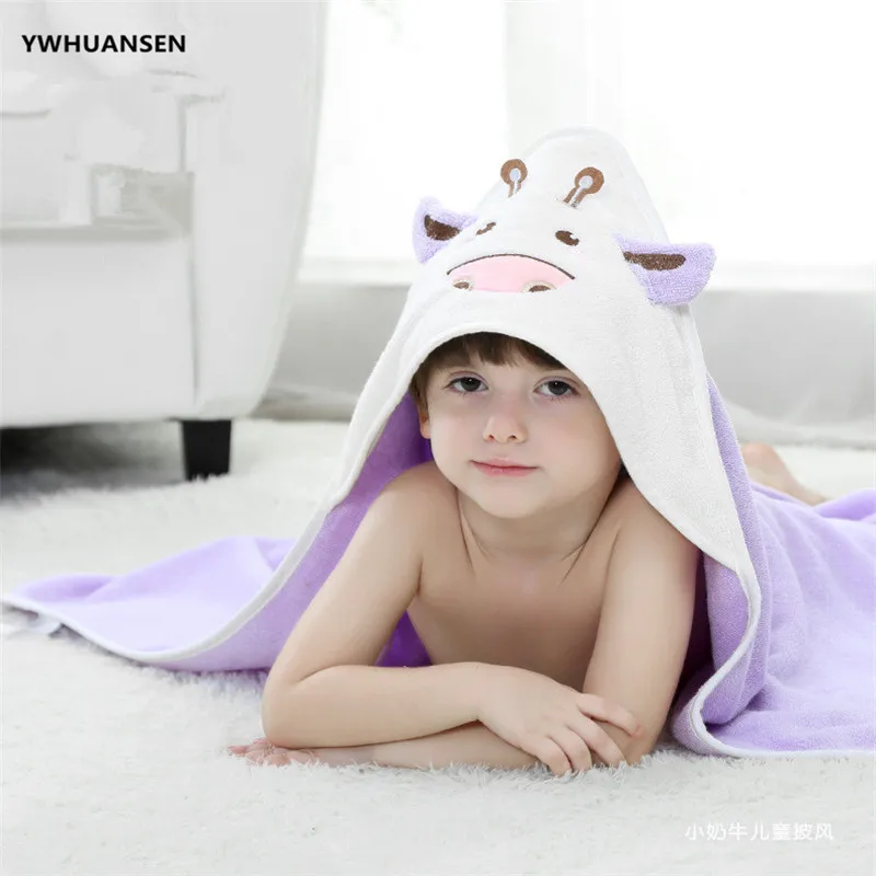 Детское хлопковое банное полотенце YWHUANSEN 80*80 см с героями мультфильмов пляжное