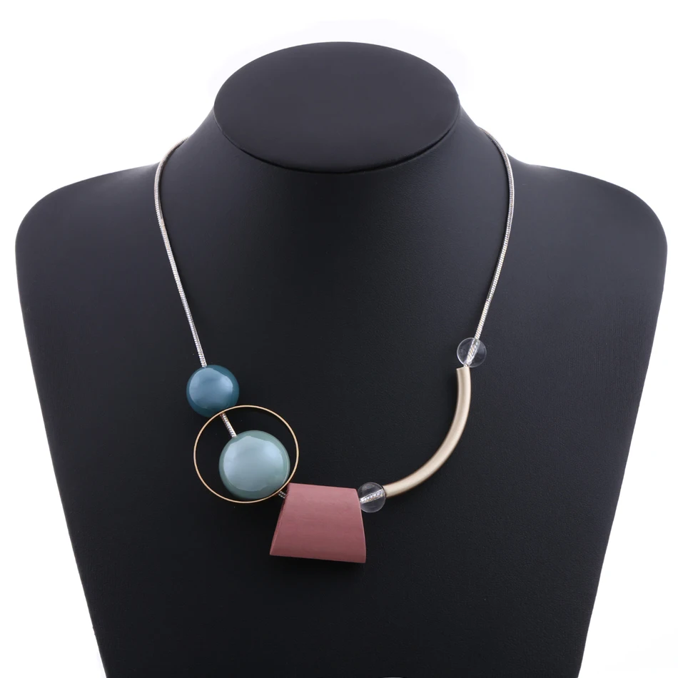 Яркие деревянные бусины, ожерелье s& Кулоны для женщин, ожерелье с бусинами, женские модные украшения для подарков женщинам MX023