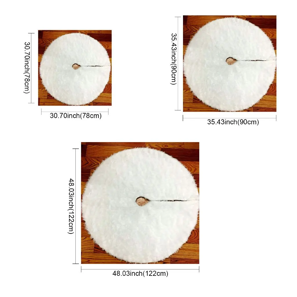 3 размера Рождественская елка юбка чистый белый длинный волос Рождественская елка нижний фартук отель год садовый Декор Рождественский коврик