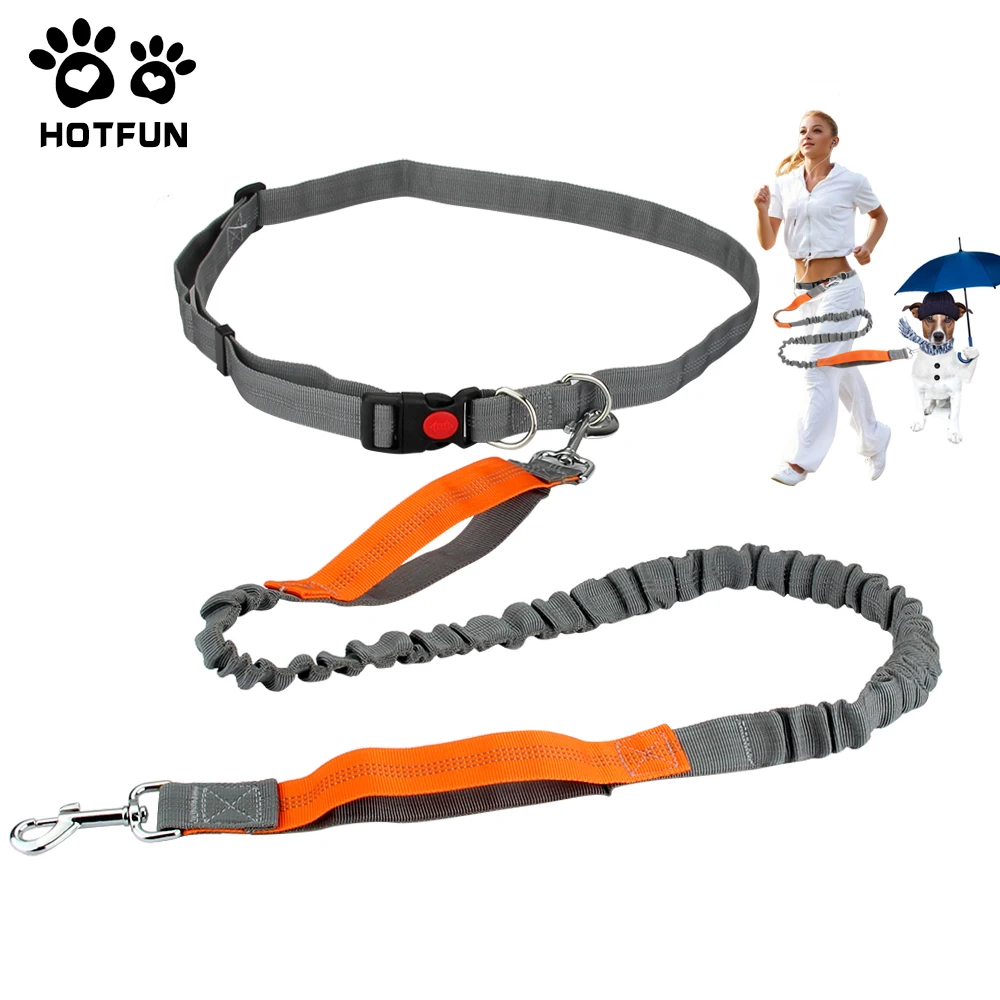 

HOTFUN Dogs Elastic Belt Reflective Leash Running Rope Nylon Walking Pet Collar Jogging Lead for Large Dogs Adjustable Harness