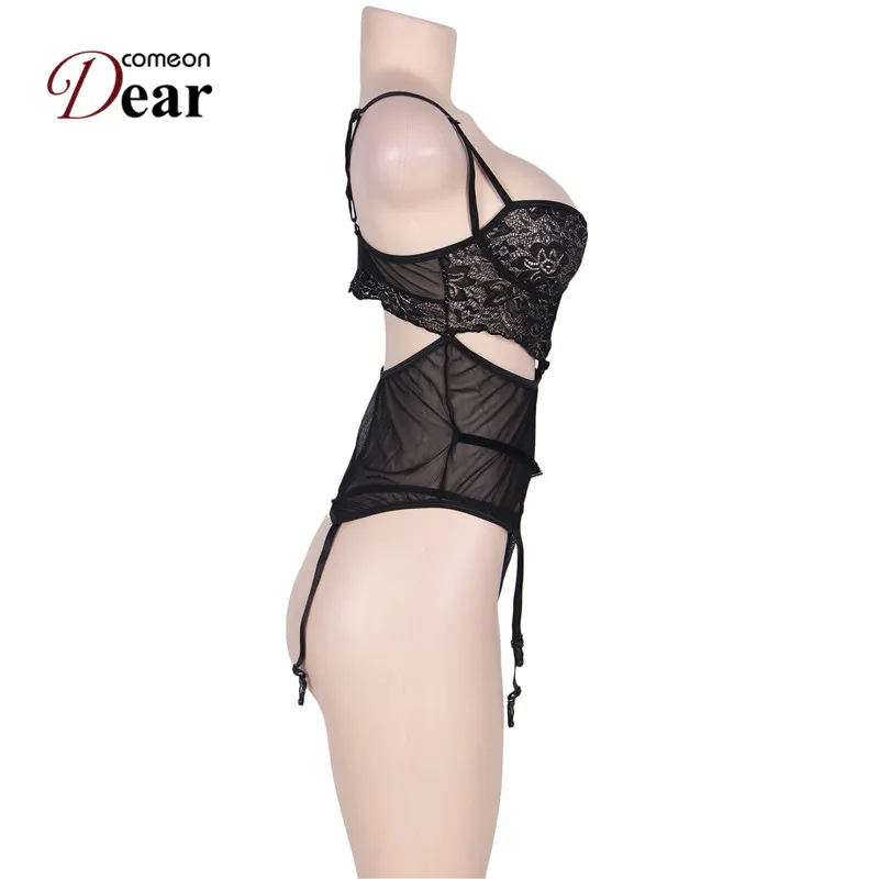 Comeondear RA80426 сексуальные кружевные костюмы порно пижамы с вышивкой сексуальное