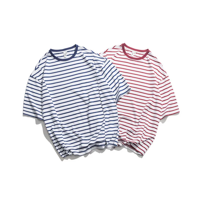 

2019 Spring And Summer New Chinese Style Men's Comfortable High Quality Sports Letters Solid Color Striped Cotton Loose T-shirt