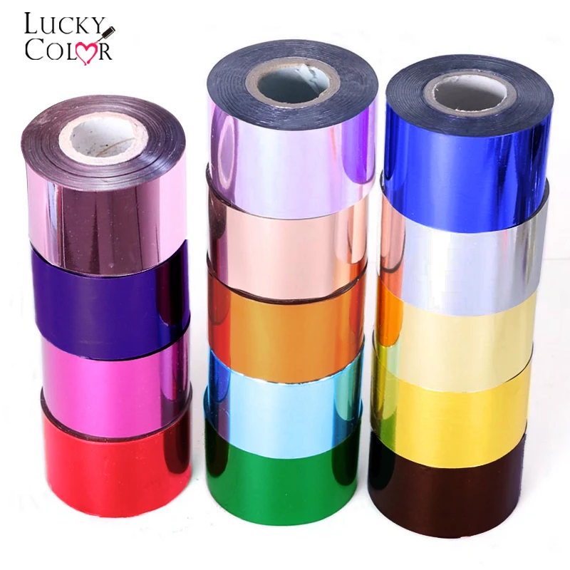

1 Roll Nail Foils Transfer Wraps Metal Color Nail Polish Stickers 120x0.04m Shiny Starry Sky Paper Manicure DIY Decoration Tips