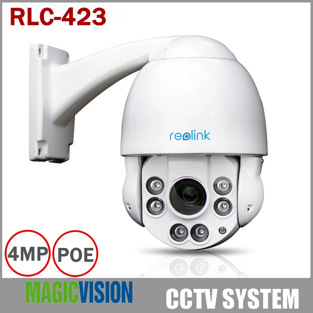 Reolink RLC 423 Outdoor 4 0 Megapixel HD 4x Optical Zoom PTZ IP Camera with 2