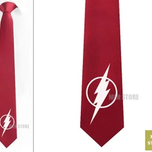 Супер герой флэш символ Мужской Жаккардовый тканый узкий 2," галстук 6 см Галстук Свадебная вечеринка галстук для жениха запонки LK008M