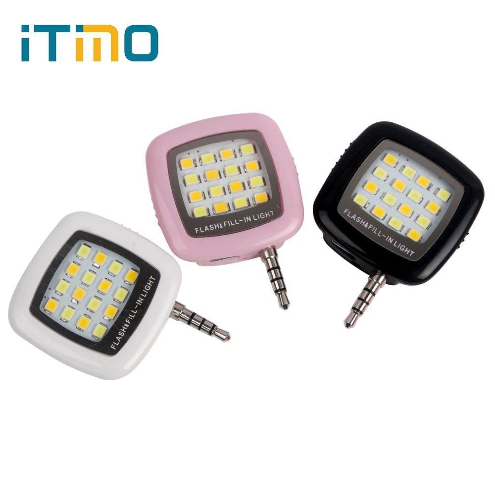

Mini Smartphone Portable 3.5mm LED Flash Fill Light 16 Leds For iPhone IOS Android Cell Phone Camera Selfie Fill Light 16 LEDs