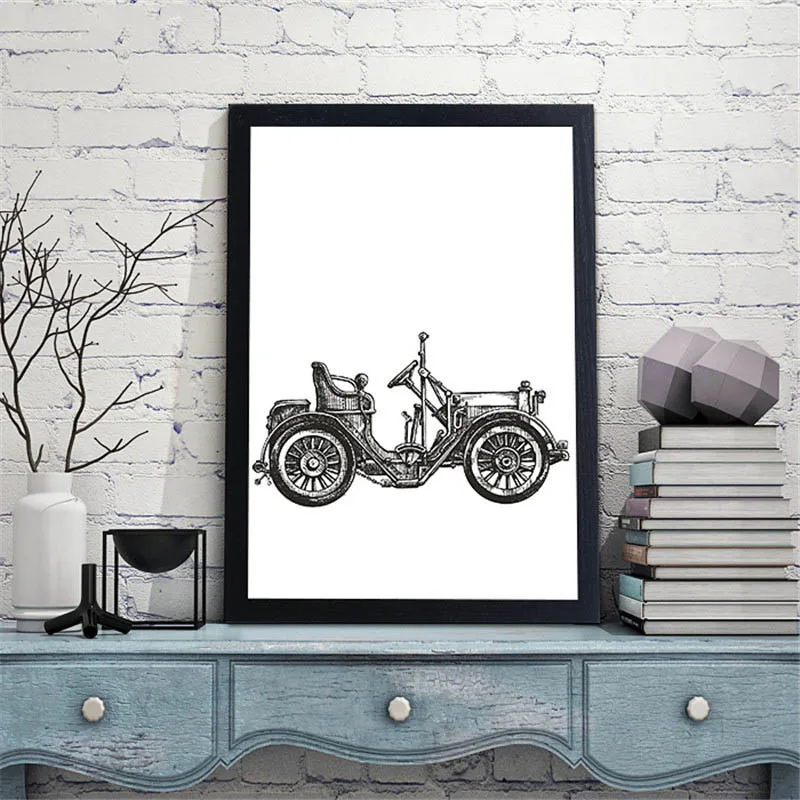 Classical-Old-Car-Motorcycle-Painting-Canvas-Art-Prints-Poster-Abstract-Sketch-Wall-Pictures-For-Home-Bedroom (1)