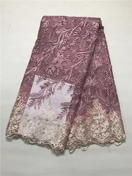 

PROMOTION SALE . 5yard/lot by Epacket High quality french net lace african lace fabric for wedding dress free shipping