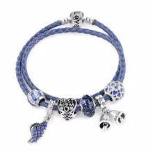 2018 Navidad verano estilo Vintage Color celestial brazalete con dijes colgantes mujer serpiente cadena cuentas pulsera mujer joyería