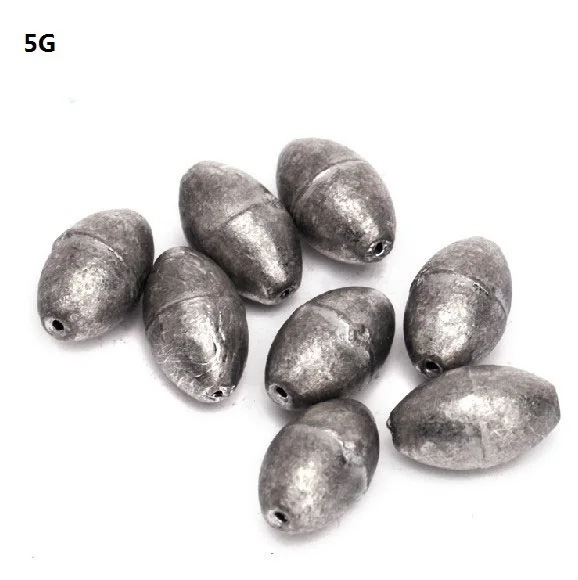 100pcs 5g good quality fishing lead sinkers seawater fishing accessory