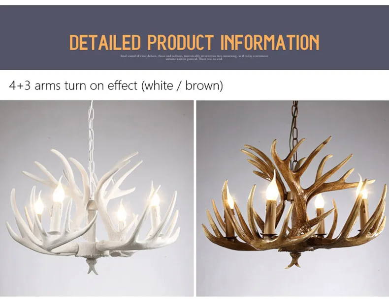 Antler Resin Pendant Chandelier (5)