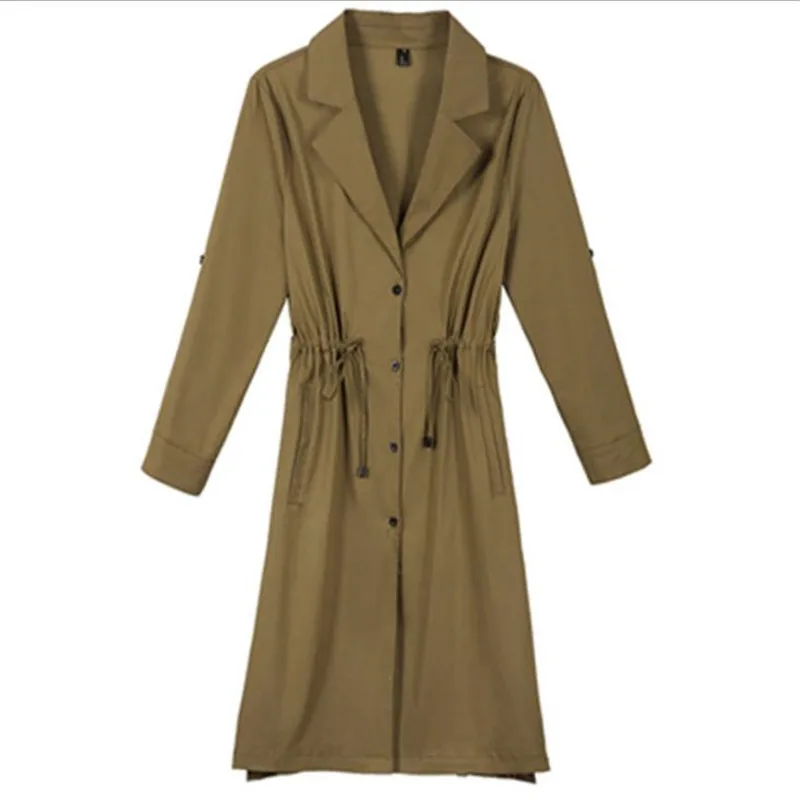 Manches À dark Taille Beige Hc083 Femmes Veste Bouton Pour Unique Coupe Décontracté Nouveau Vêtements Modèle khaki Longues Réglable vent 2019 Green De Mode zqvPCzRw