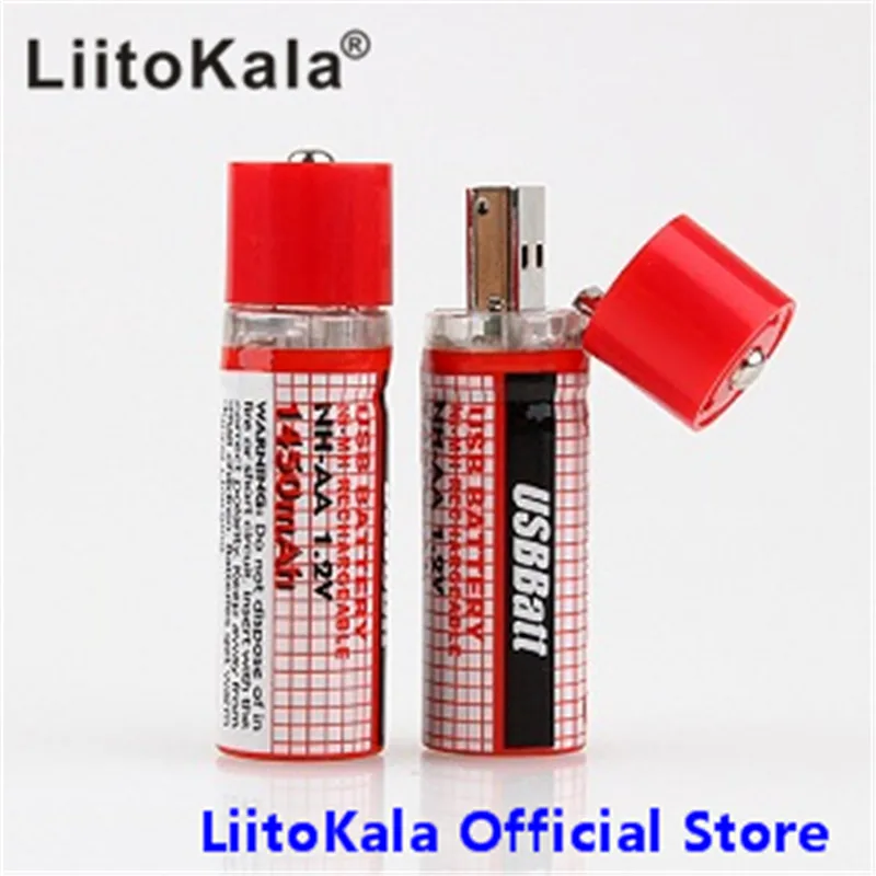 Аккумуляторная батарея LiitoKala Mini AA Nimh аккумуляторная 1 2 в 1450 мАч NIMH USB с цветной