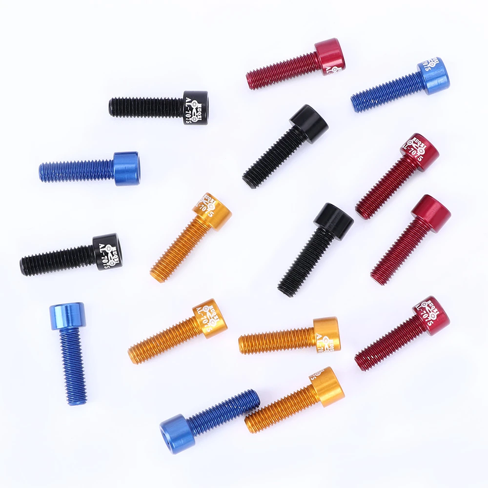 4Pcs 7075 Aluminum Alloy M5*17MM Handle Riser Screws Bicycle Handlebar c