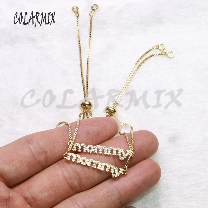 10 шт. радужные браслеты для мамы с кристаллами радужные циркониевые ювелирные изделия Аксессуары для матери подарок 9251