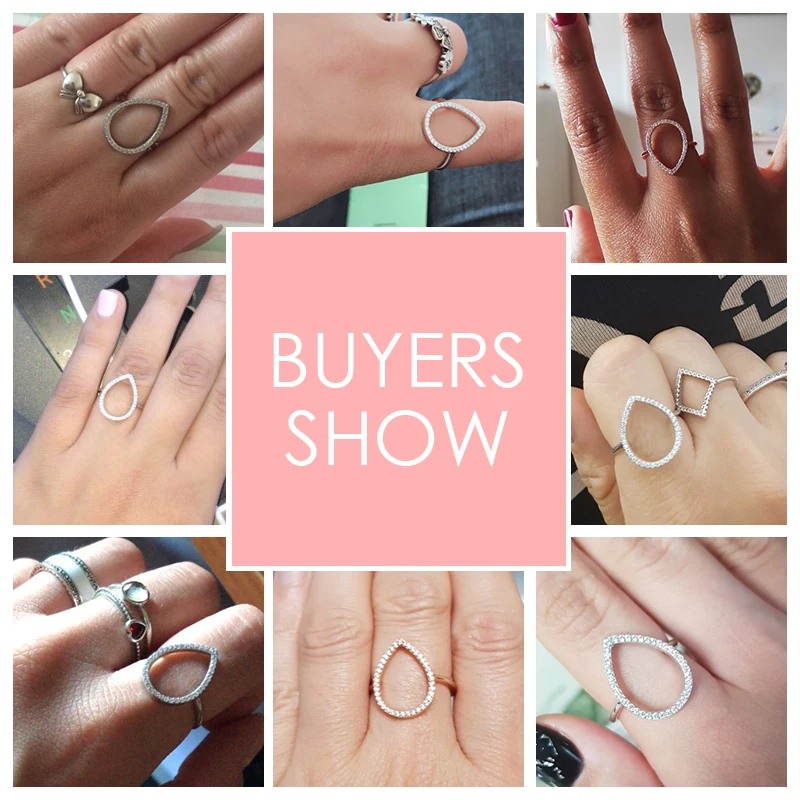 Engagement rings fashion rings fashion ring finger rings Modian new fashion Instagram pear water drop classic ring engagement jewelry sparkling 925 sterling silver rings for women
