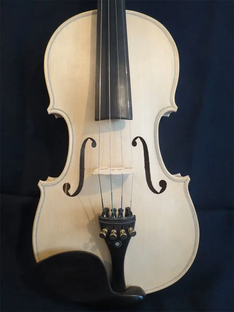 Strad style violin 4/4 3/4 1/2 Unfinished white good sound