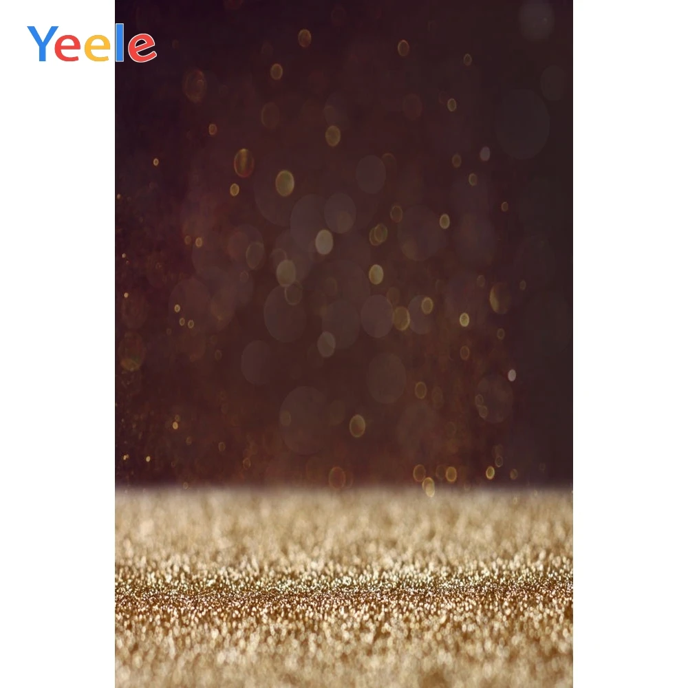 

Yeele Dark Polka Dots Gold Light Bokeh Self Portrait Photography Backgrounds Customized Photographic Backdrops For Photo Studio