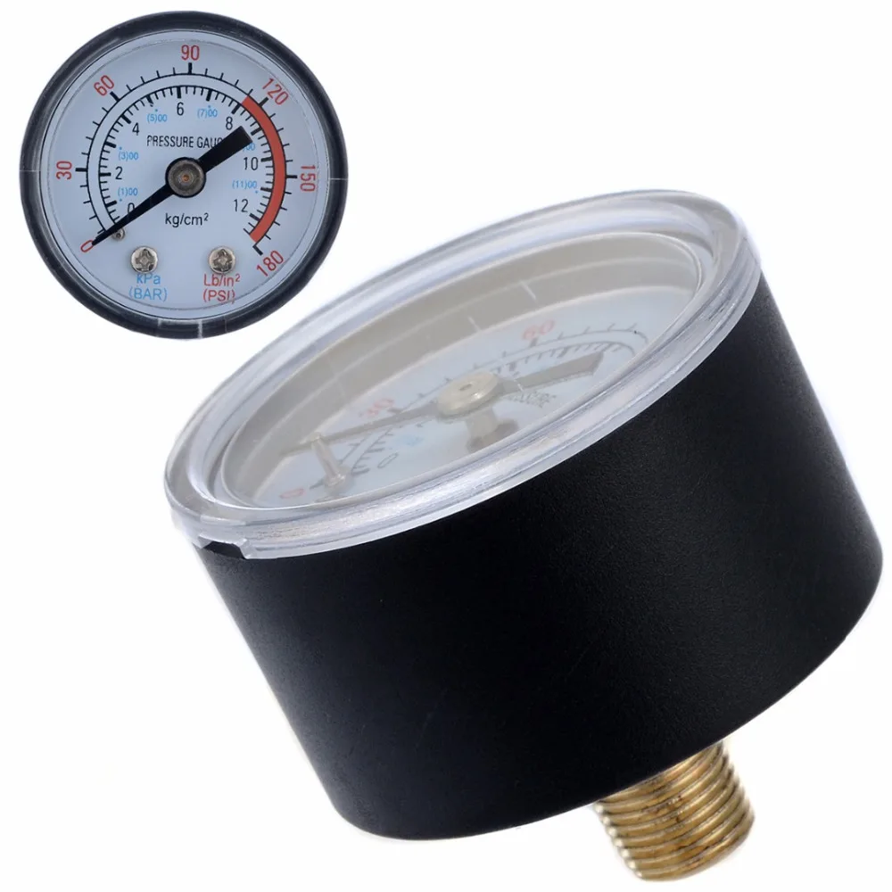 Высокое качество 0-180PSI 0-12Bar 1/" наружная резьба гидравлический воздушный компрессор Датчик давления жидкости для воздушного компрессора железа