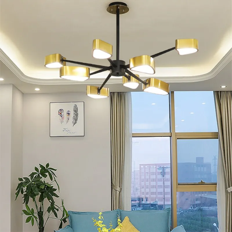 

Modern Pendant Lamps Metal Gold LED Ceiling Hanglamps Droplight For Living Room Dinning Room Kitchen Light Fixtures Lighting